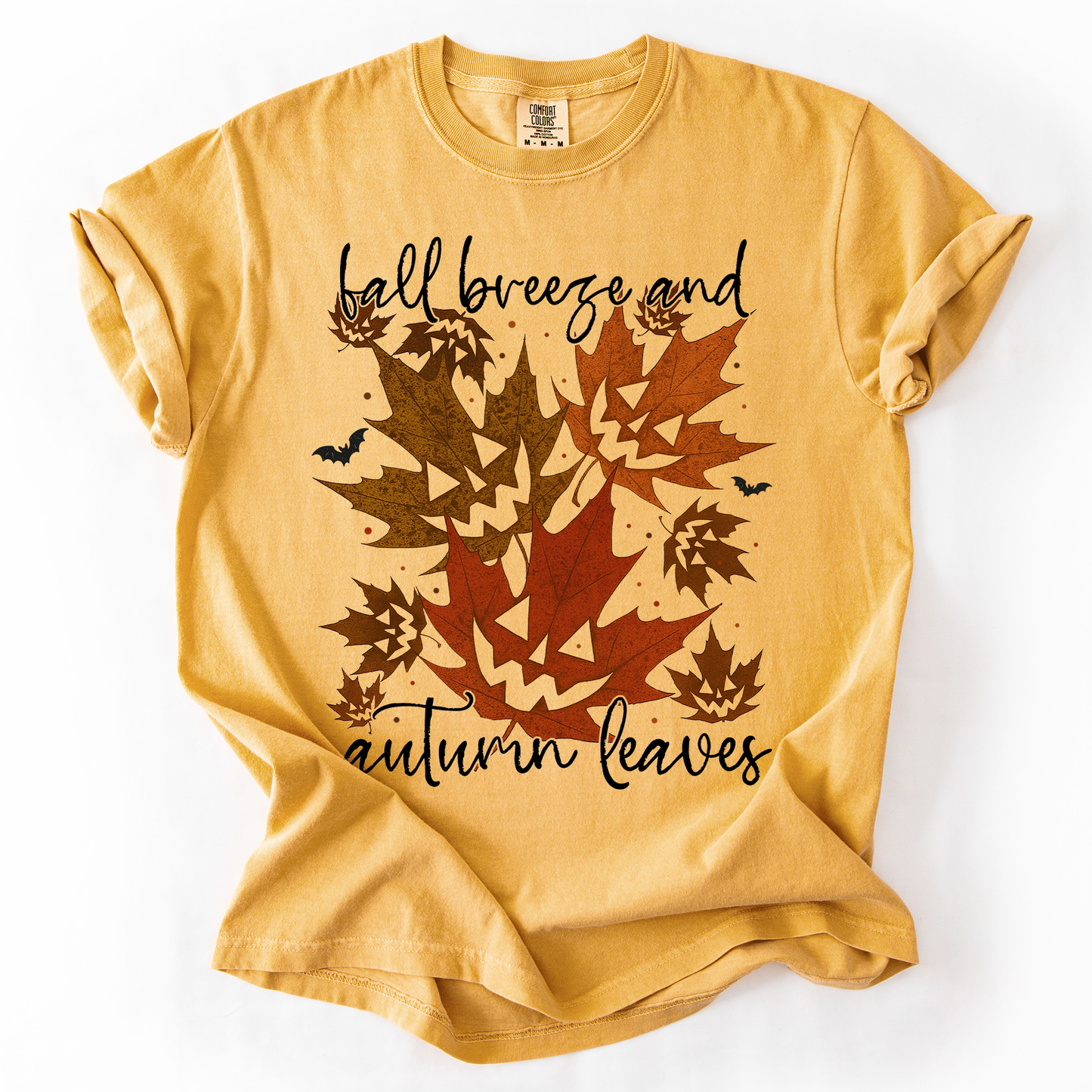 Fall Breeze and Autumn Leaves, Halloween, Comfort Colors T-Shirt