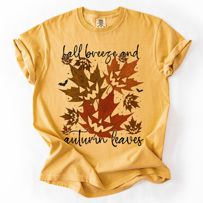 Fall Breeze and Autumn Leaves, Halloween, Comfort Colors T-Shirt
