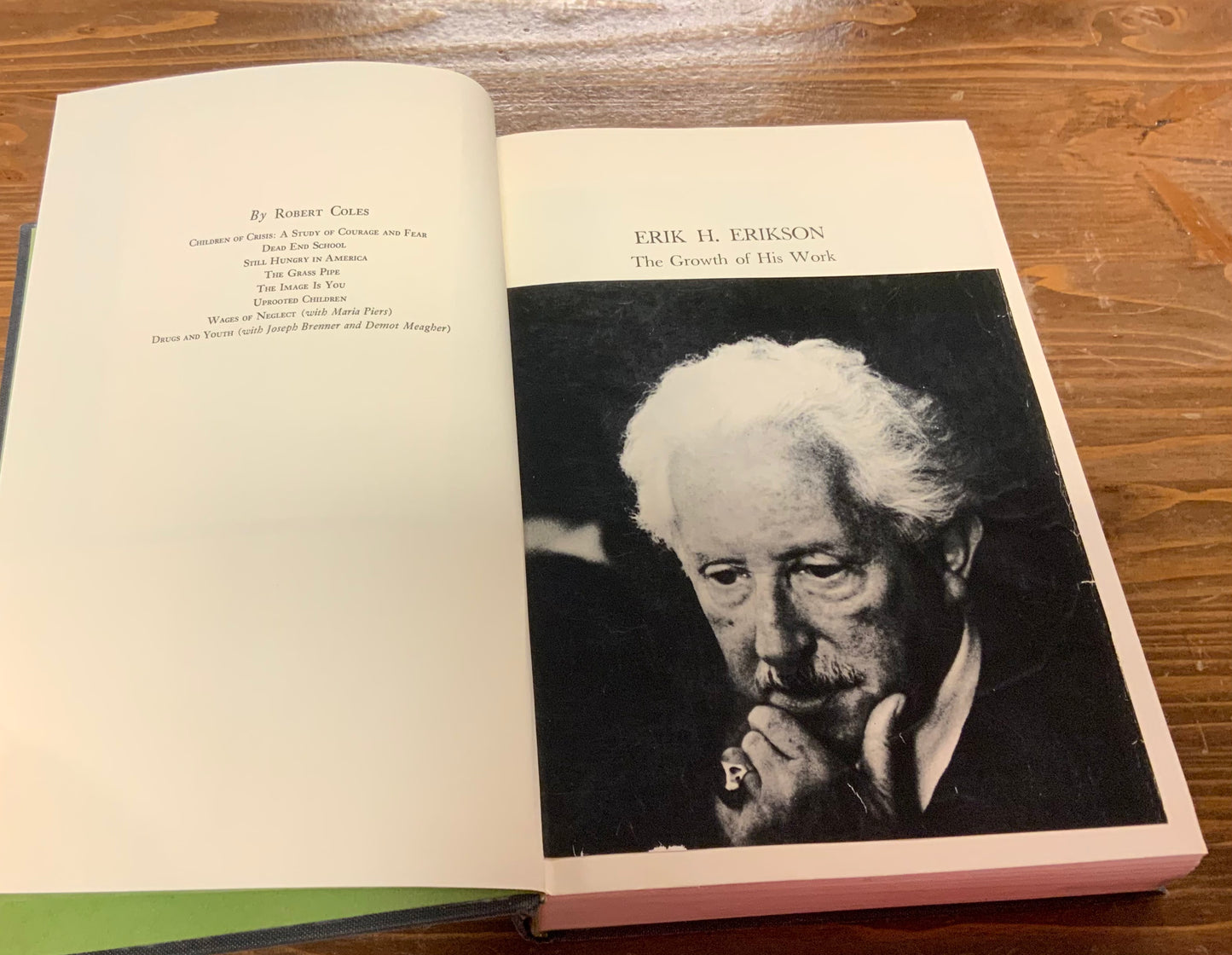 Erik H. Erickson The Growth of His Work by Robert Coles
1970 Second Printing vintage hardcover