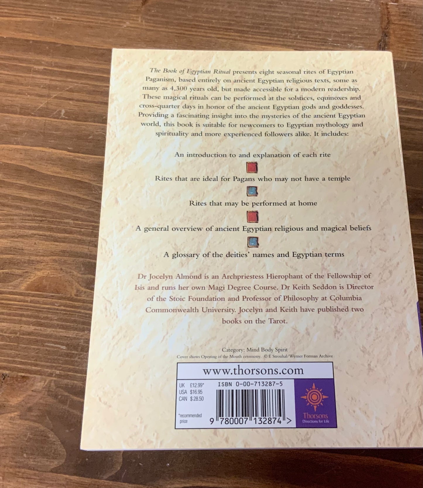 The Book of Egyptian Ritual: Simple Rites and Blessings for Everyday by Jocelyn Almond and Keith Seddon