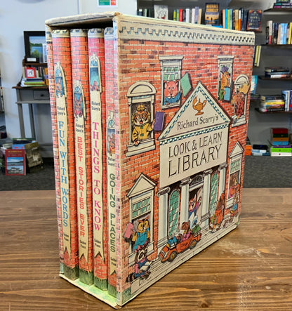 Richard Scarry’s Look & Learn Library 1971 Vintage Full Box Set Rare