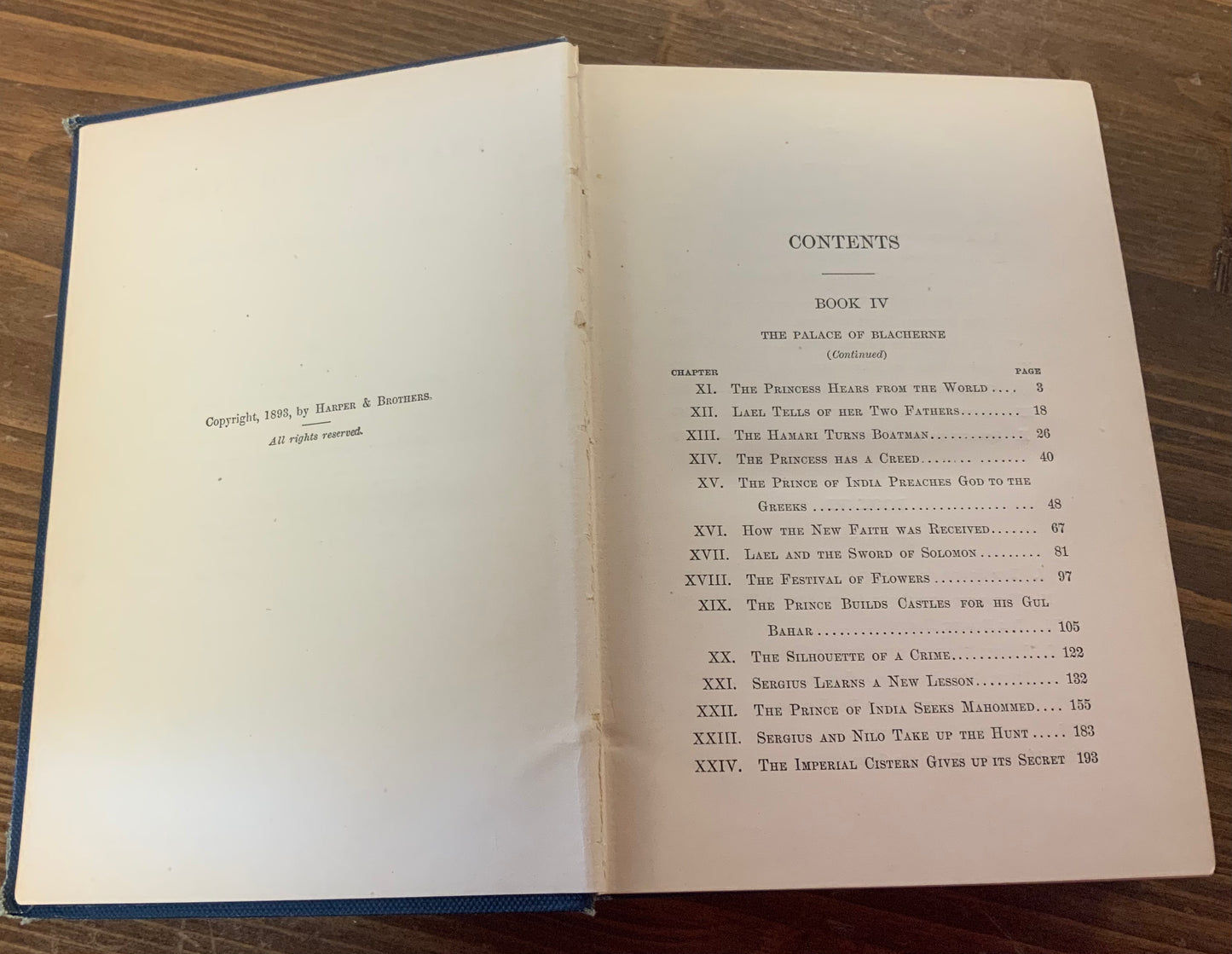 The Prince of India by Lew Wallace 1893 two volumes antique collectible