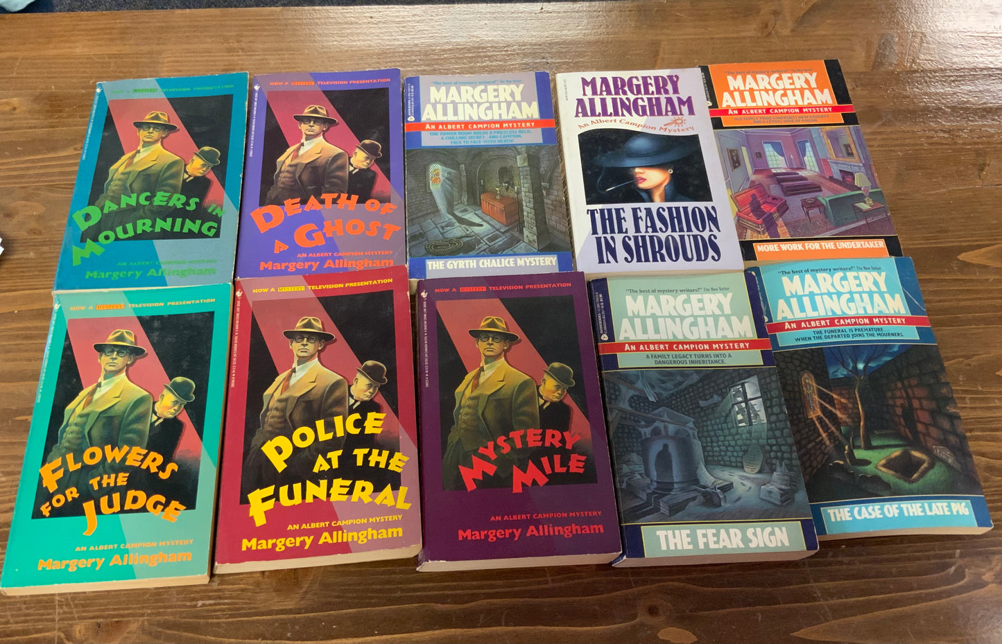 Albert Campion Mystery Lot of 10 Margery Allingham vintage paperback mystery