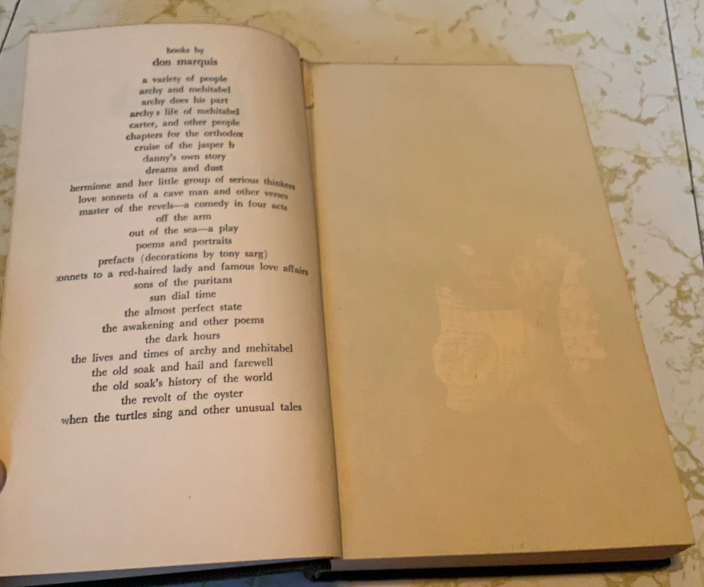 The Lives and Times of Archy and Mehitabel by Don Marquis HC