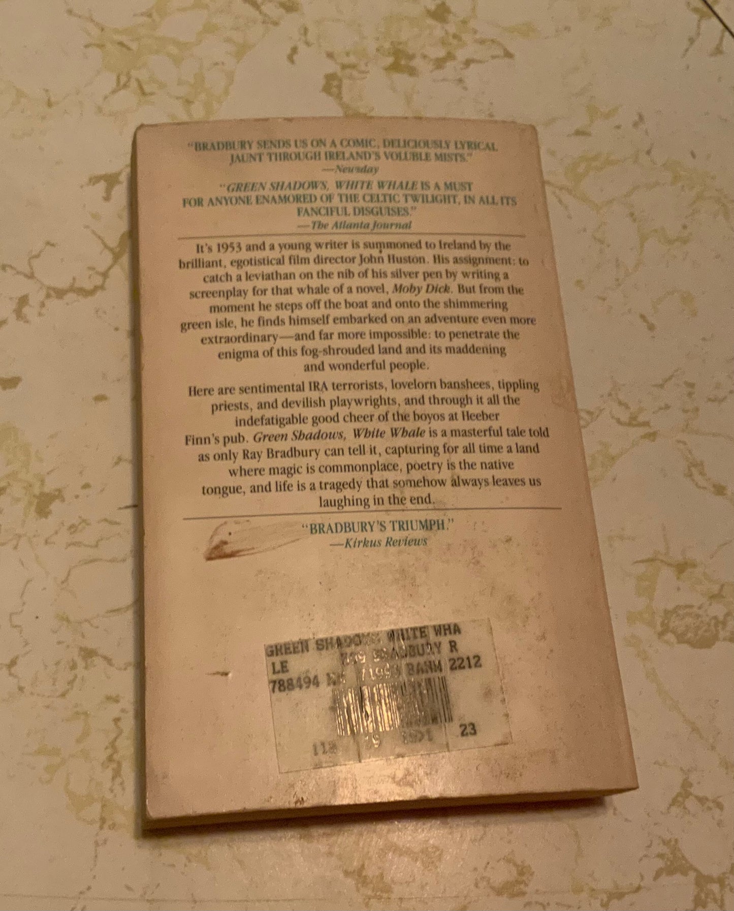 Green Shadows, White Whale by Ray Bradbury paperback Bantam mass market