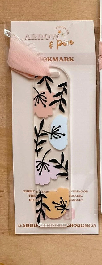 Floral Acrylic Bookmark