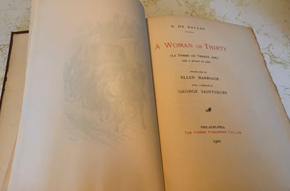 A Woman of Thirty The Novels of Balzac Library Edition 1900 HC Good condition
