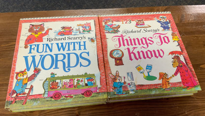Richard Scarry’s Look & Learn Library 1971 Vintage Full Box Set Rare