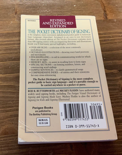The Pocket Dictionary of Signing: Revised and Expanded Edition