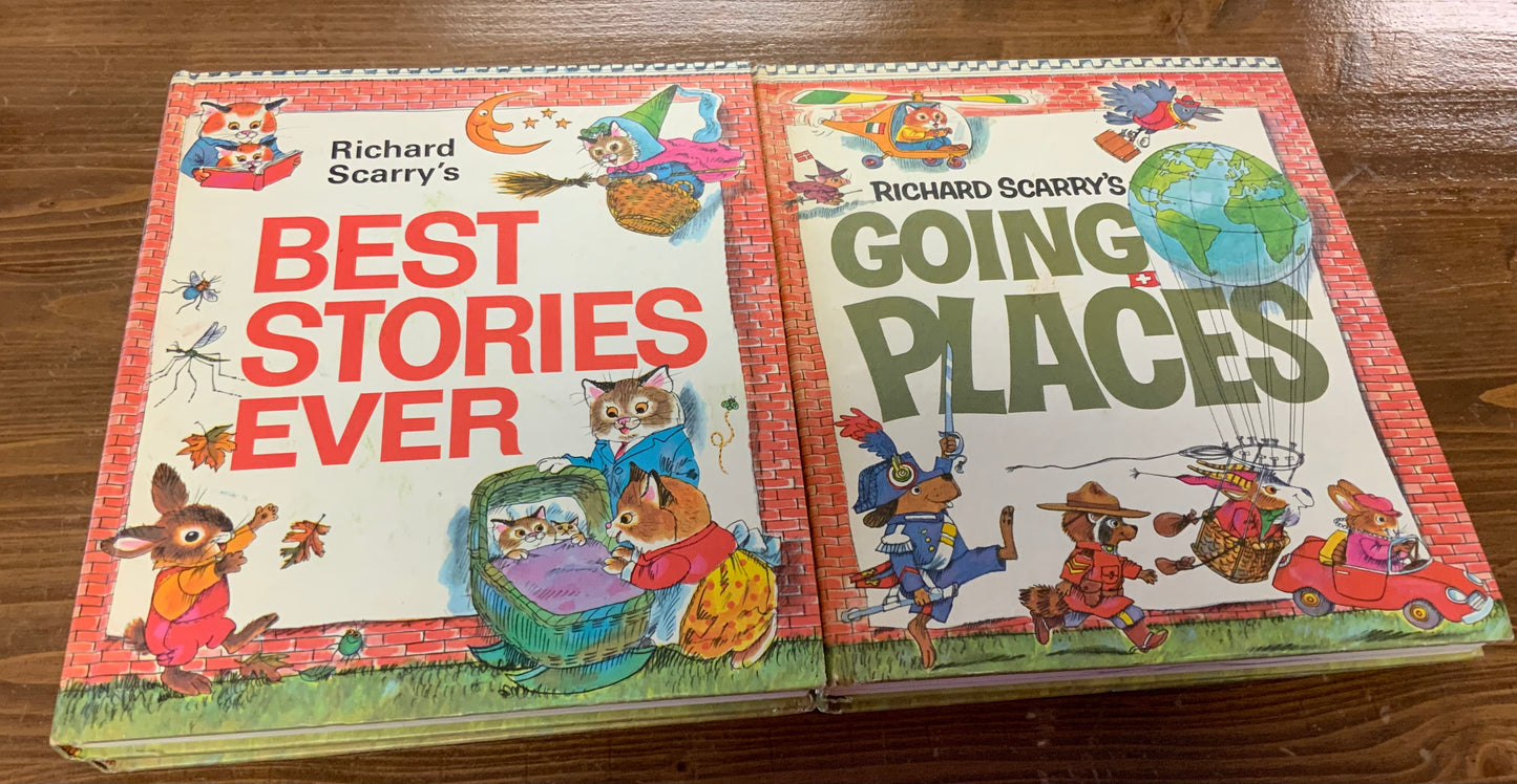 Richard Scarry’s Look & Learn Library 1971 Vintage Full Box Set Rare