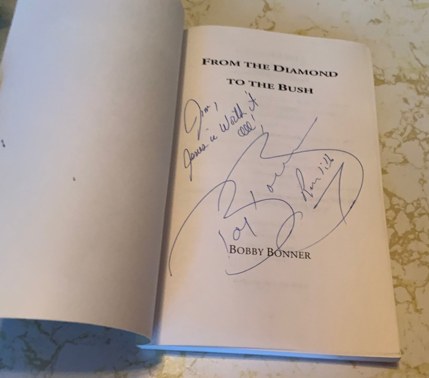 From the Diamond to the Bush by Bobby Bonner paperback SIGNED