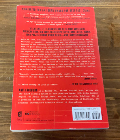 Sleeper Agent: The Atomic Spy in America Who Got Away (A True Crime Spy Thriller) by Ann Hagedorn