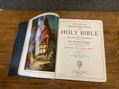 W.C. Sanderson Masonic Bible Self-Pronouncing King James Authorized Version of the Holy Bible 1956 A.J. Holman Company