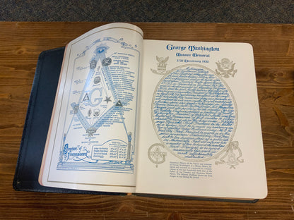 W.C. Sanderson Masonic Bible Self-Pronouncing King James Authorized Version of the Holy Bible 1956 A.J. Holman Company