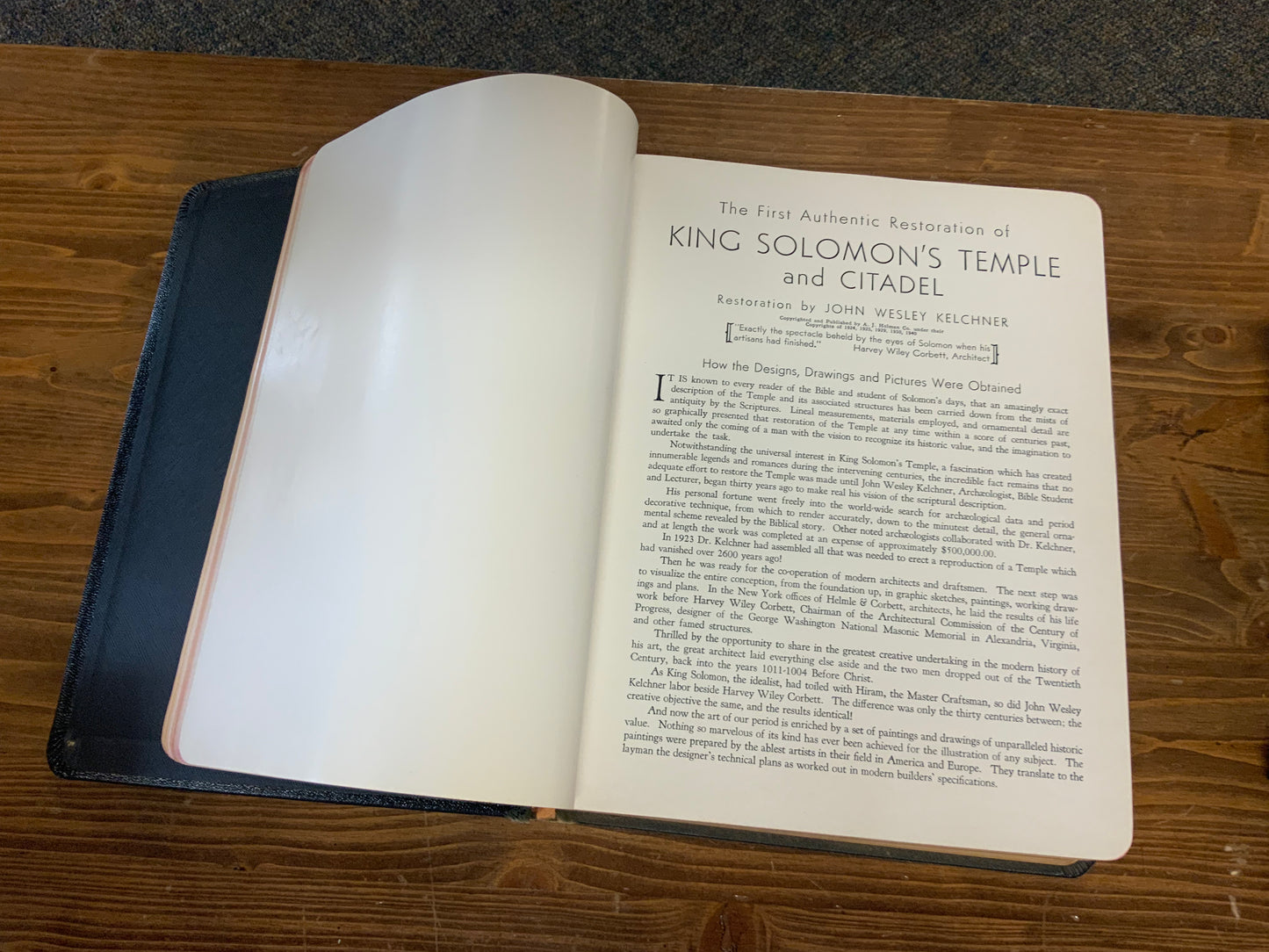 W.C. Sanderson Masonic Bible Self-Pronouncing King James Authorized Version of the Holy Bible 1956 A.J. Holman Company