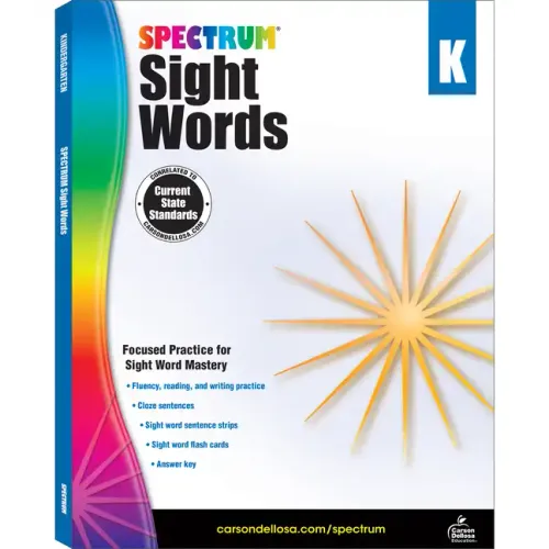 Spectrum Sight Words, Grade K: Volume 104