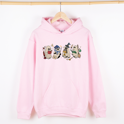Reading Ghosts, Witches, Wizards, Halloween, Trending, Graphic Hoodie, Hooded Sweatshirt