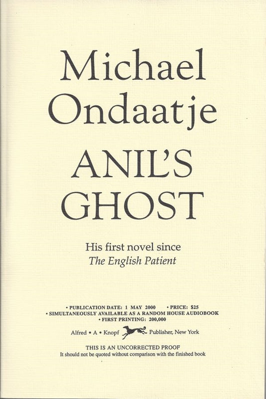 Anil's Ghost by Michael Ondaatje