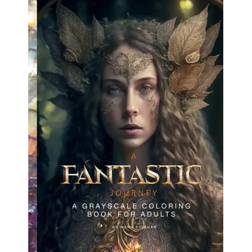 A Fantastic Journey: A Grayscale Coloring Book for Adults