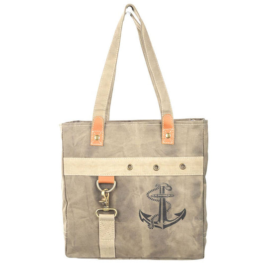 Plain Anchor Canvas Tote