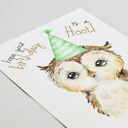 Happy Birthday Card, Cute Owl, Funny Birthday Card