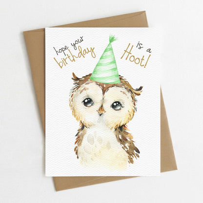 Happy Birthday Card, Cute Owl, Funny Birthday Card
