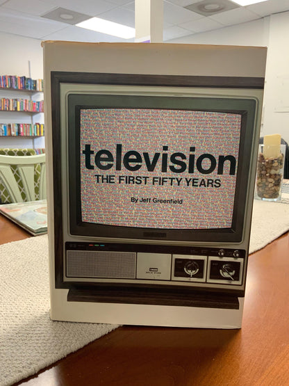 Vintage Television Coffee Table Book | Television: The First Fifty Years by Jeff Greenfield | pop culture book | vintage coffe table book