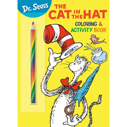 Dr. Seuss: The Cat in the Hat Coloring & Activity Book: Coloring and Activity Book with Rainbow Pencil